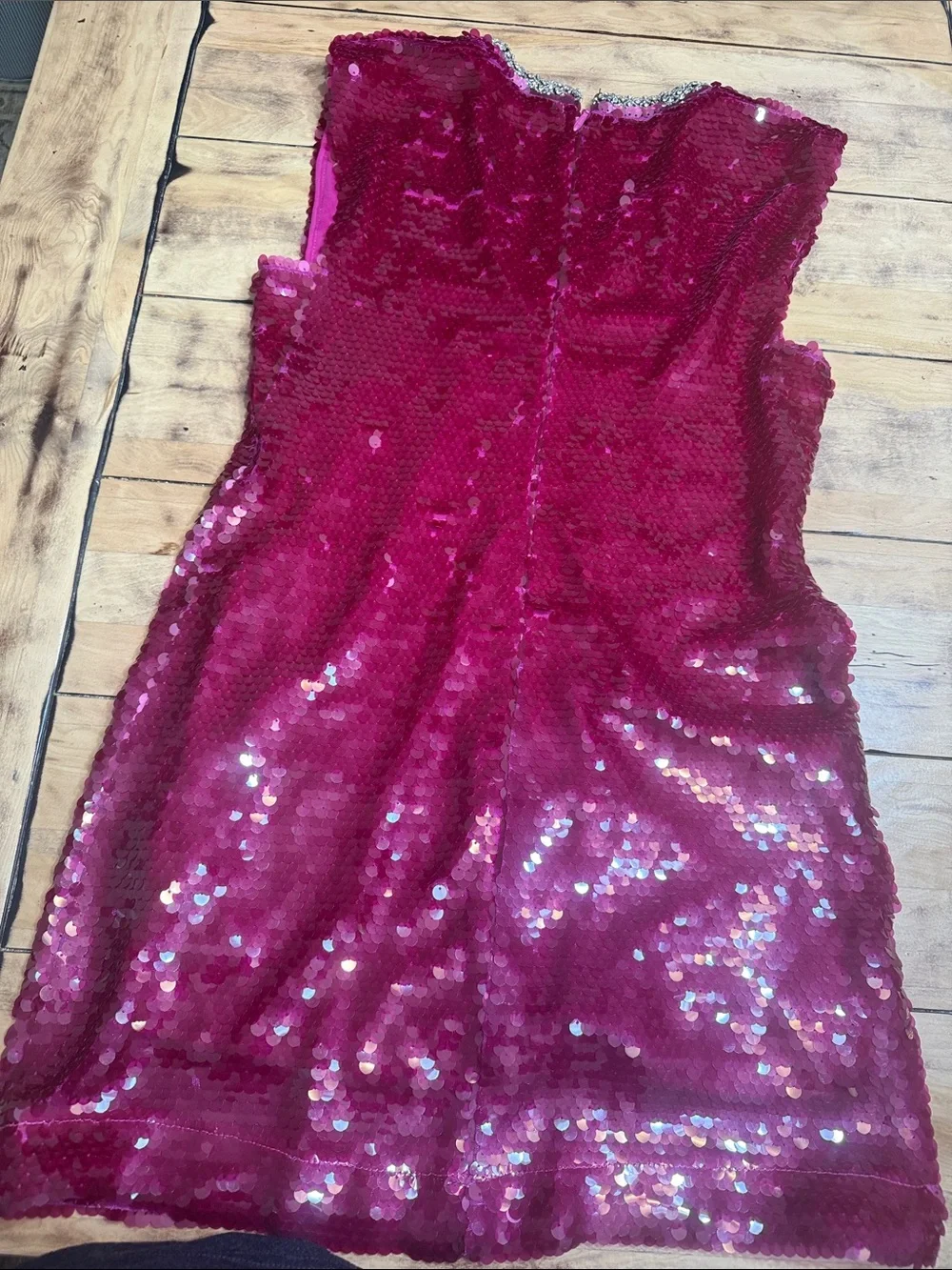 FATE Ruby Red Sequin Cocktail Mini Dress S NWT Barbiecore